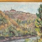 Landscape With Distant Castle Oil Painting | Dated 1946 - elsie green - Art