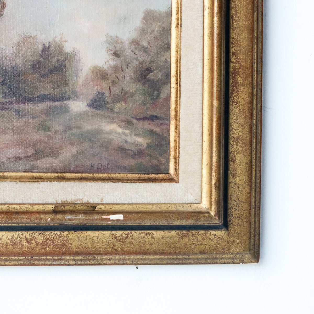 Landscape With Distant Trees Oil Painting - elsie green - Art