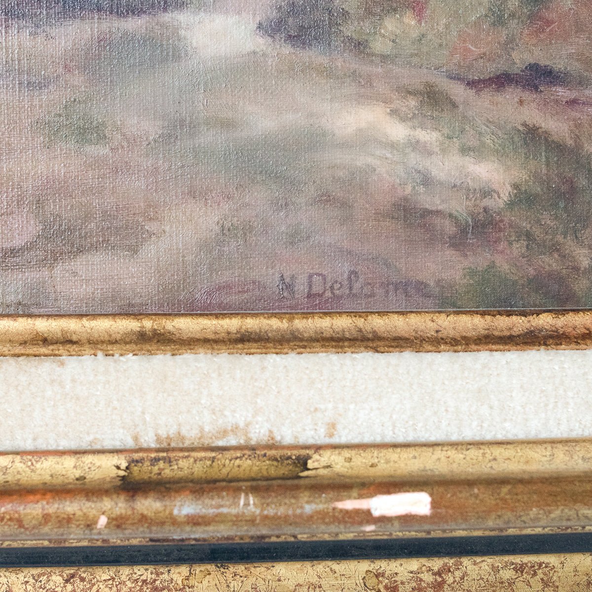 Landscape With Distant Trees Oil Painting - elsie green - Art