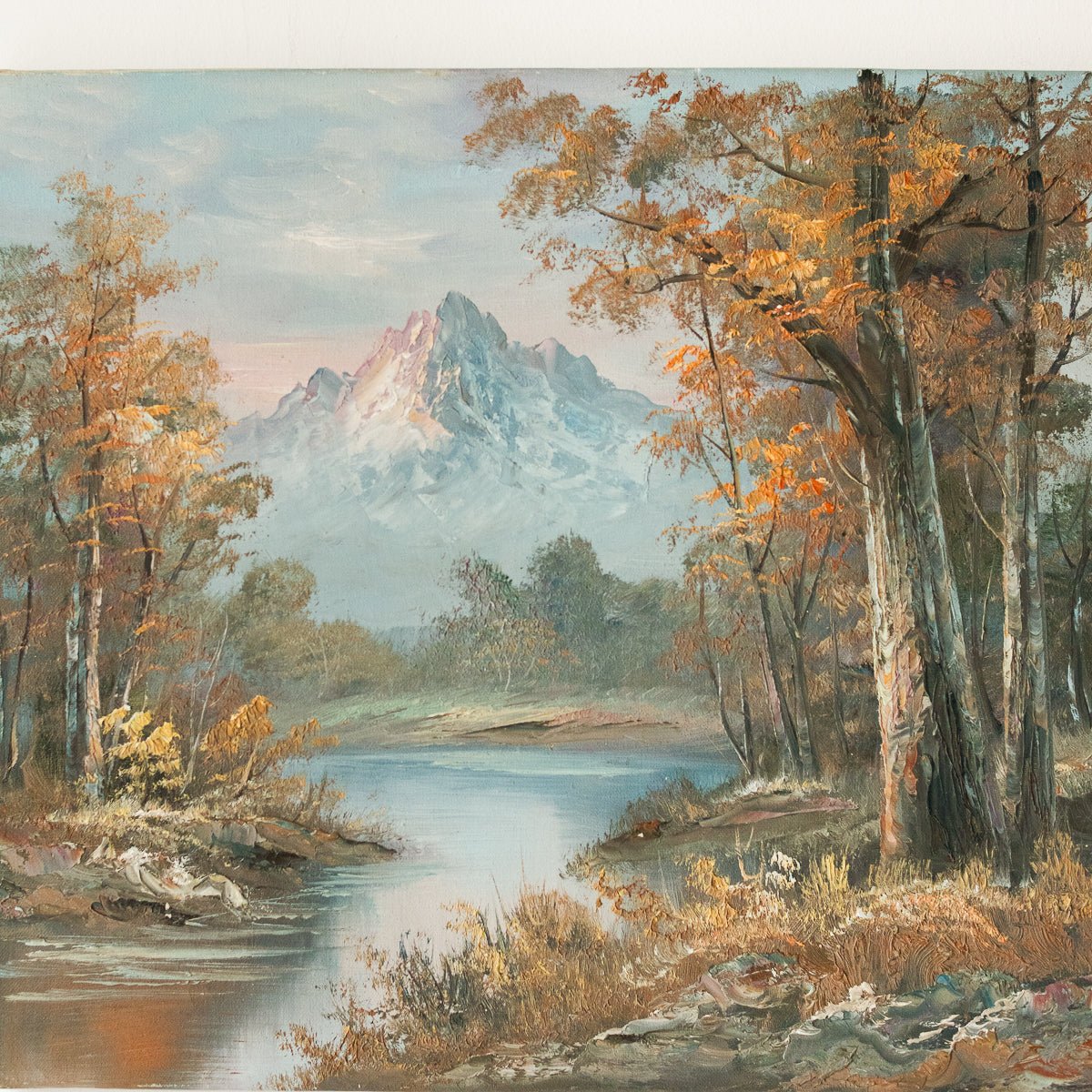 Landscape With Fall Leaves Oil Painting - elsie green - Art