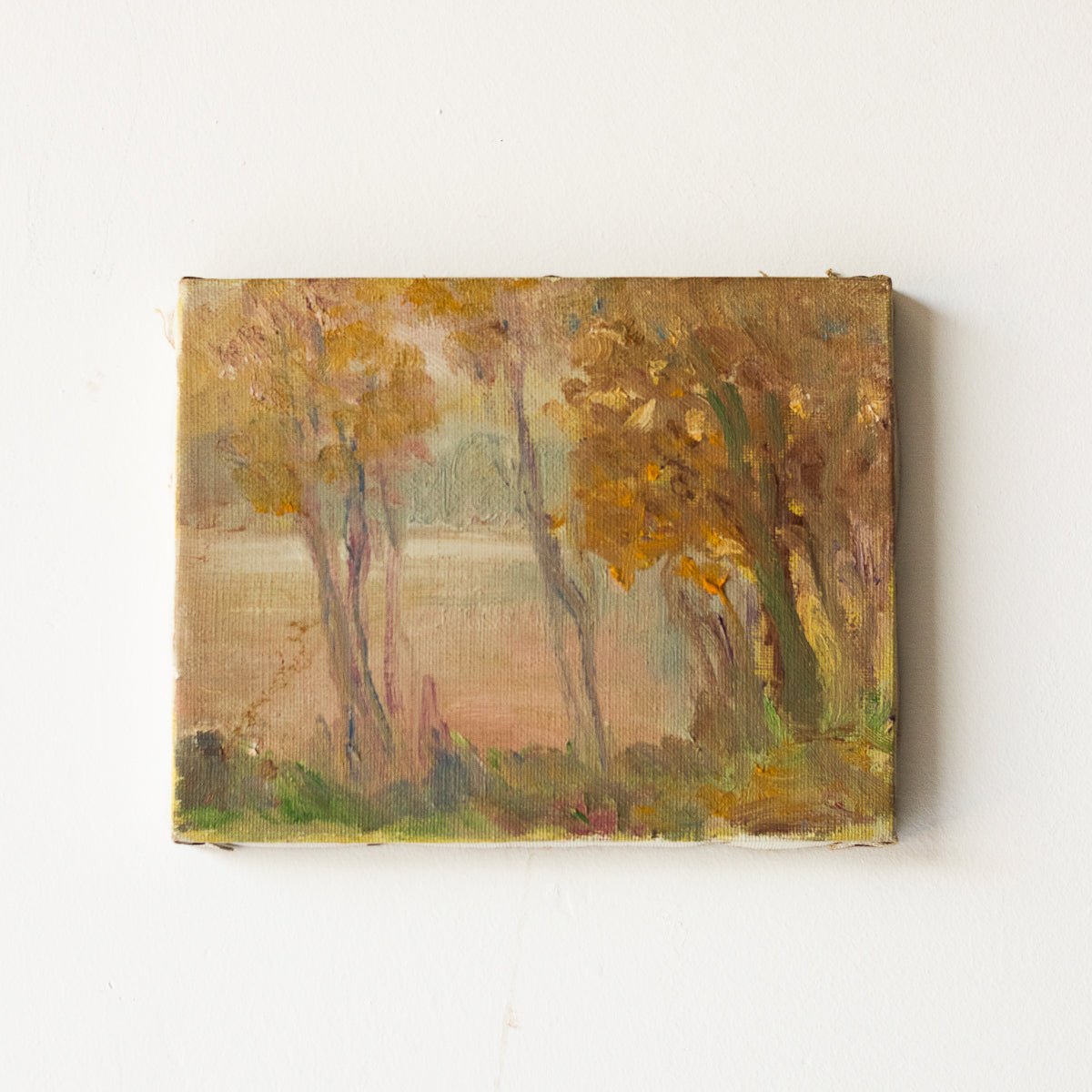 Landscape With Fall Leaves Oil Painting - elsie green - Art