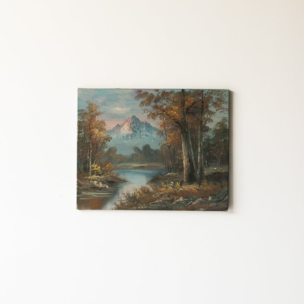 Landscape With Fall Leaves Oil Painting - elsie green - Art