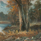 Landscape With Fall Leaves Oil Painting - elsie green - Art