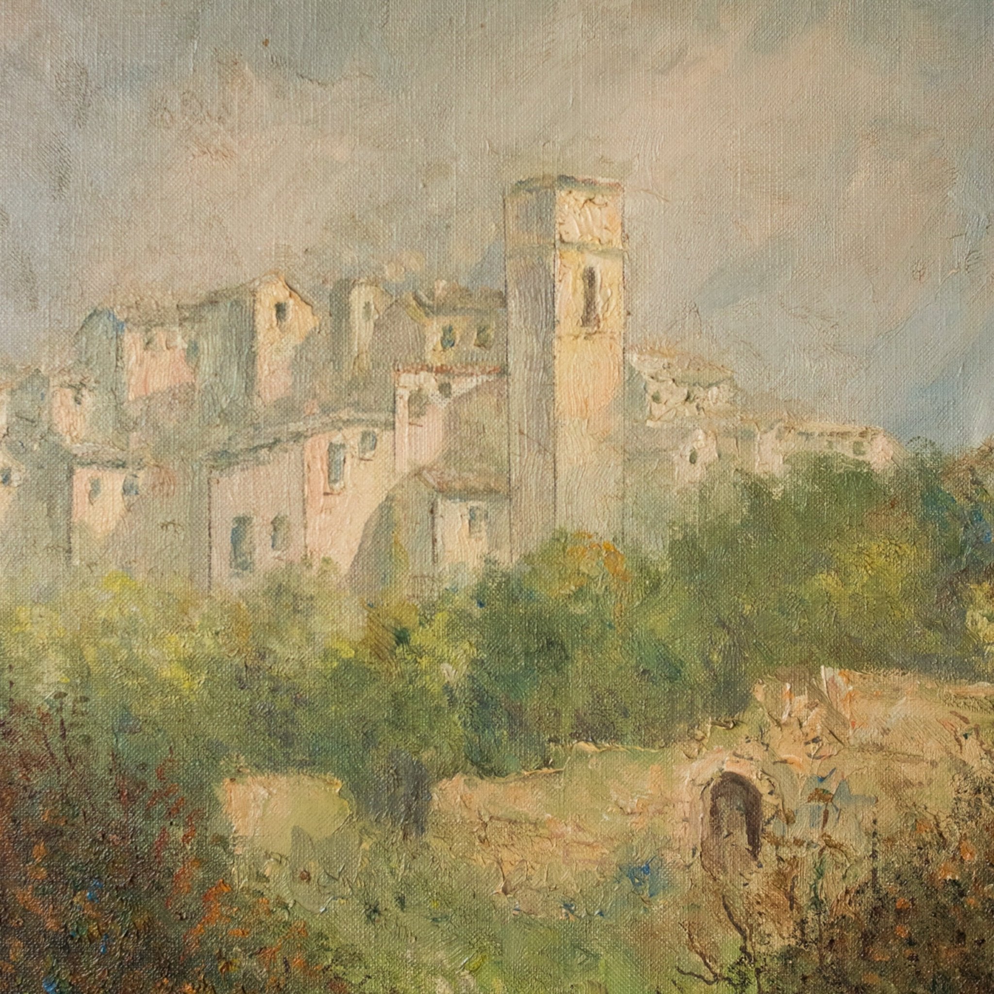Landscape with Hilltop Chateau - elsie green - Art