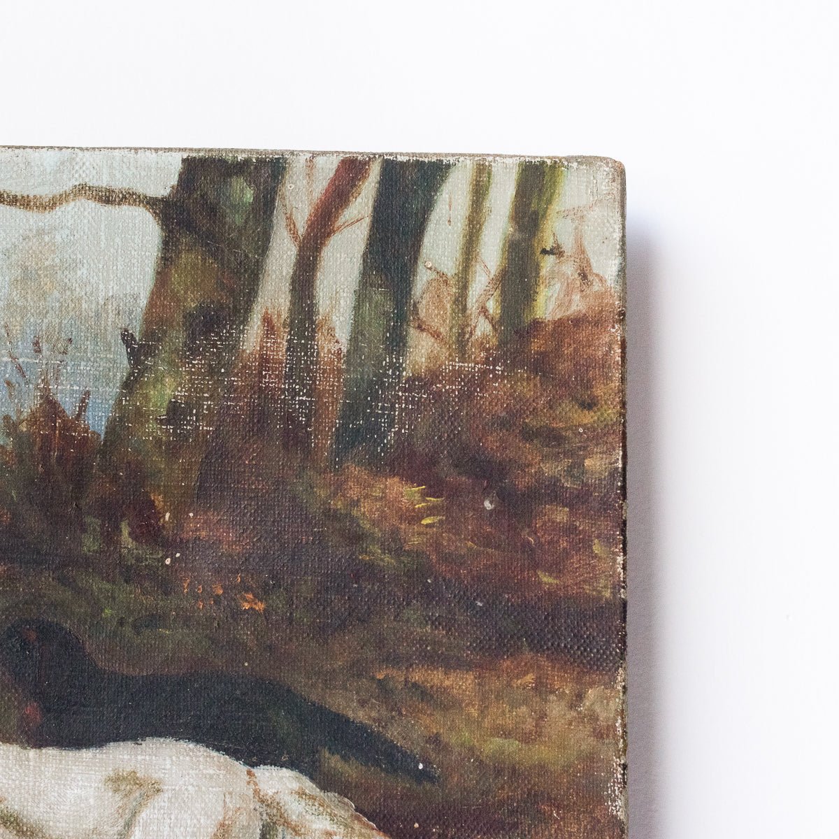 Landscape with Hunting Dog Oil Painting - elsie green - art