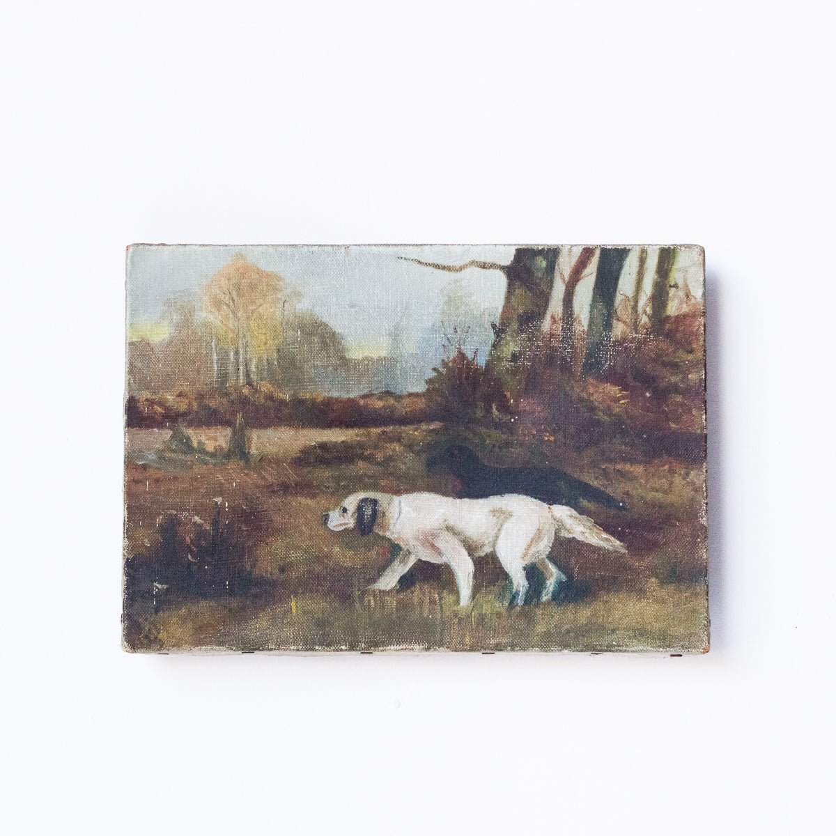 Landscape with Hunting Dog Oil Painting - elsie green - art