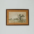 Landscape with Leaning Tree Watercolor Painting - elsie green - art