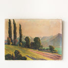 Landscape With Mountains And Trees At Sunset Oil Painting - elsie green - Art