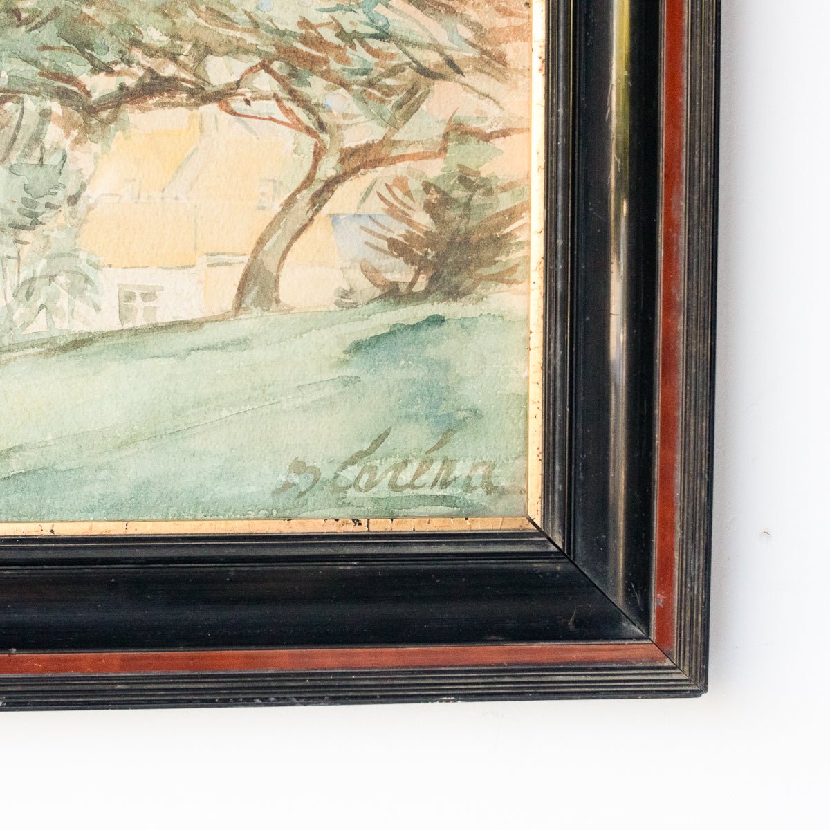Landscape With Rolling Grass Watercolor Painting - elsie green - Art