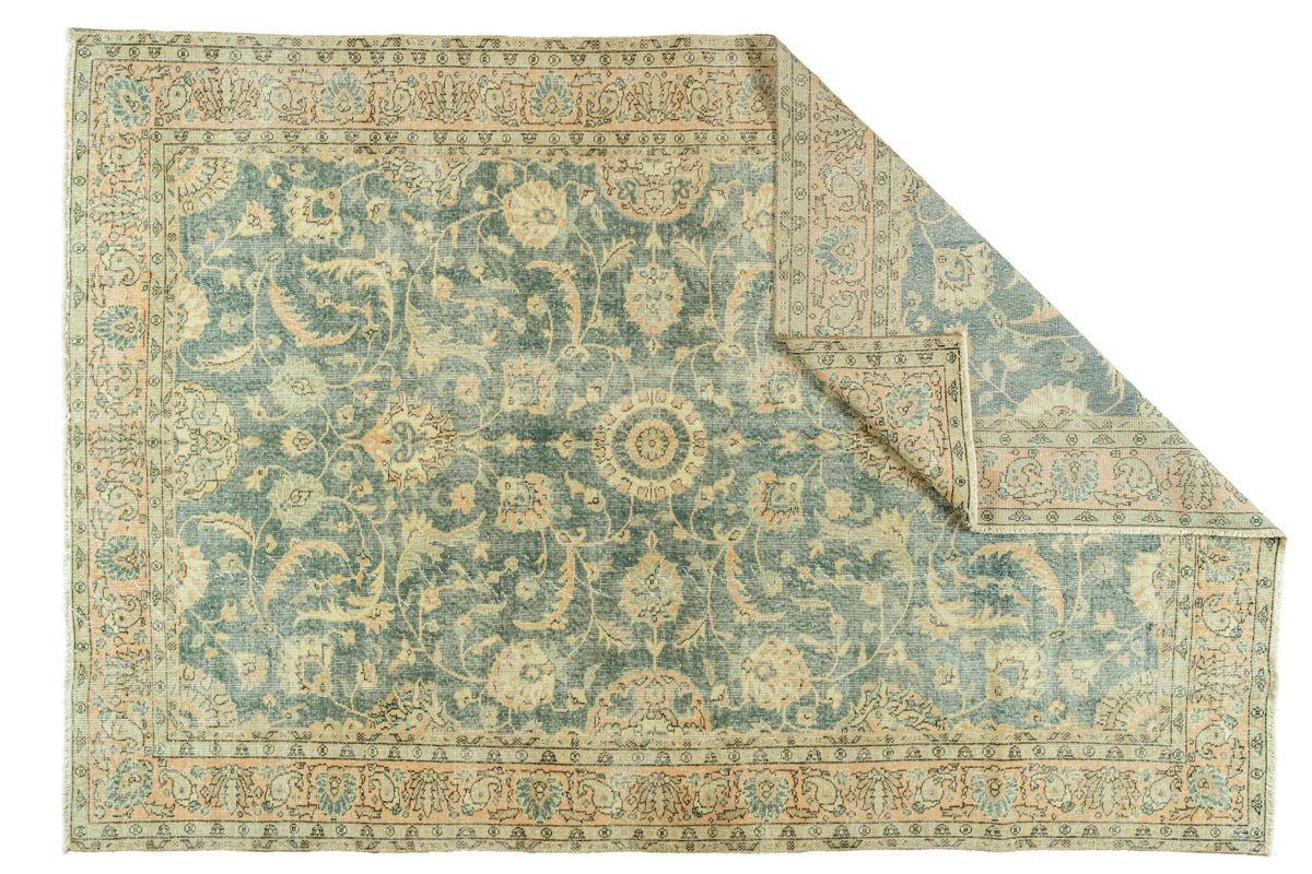 Lanester Vintage Rug | 6'8" x 9'1" - elsie green - textiles