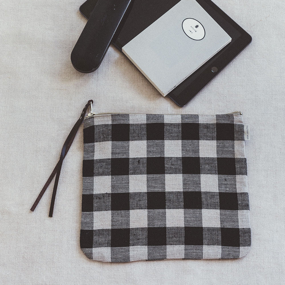 Large Canna Pouch | Buffalo Check - elsie green - textiles