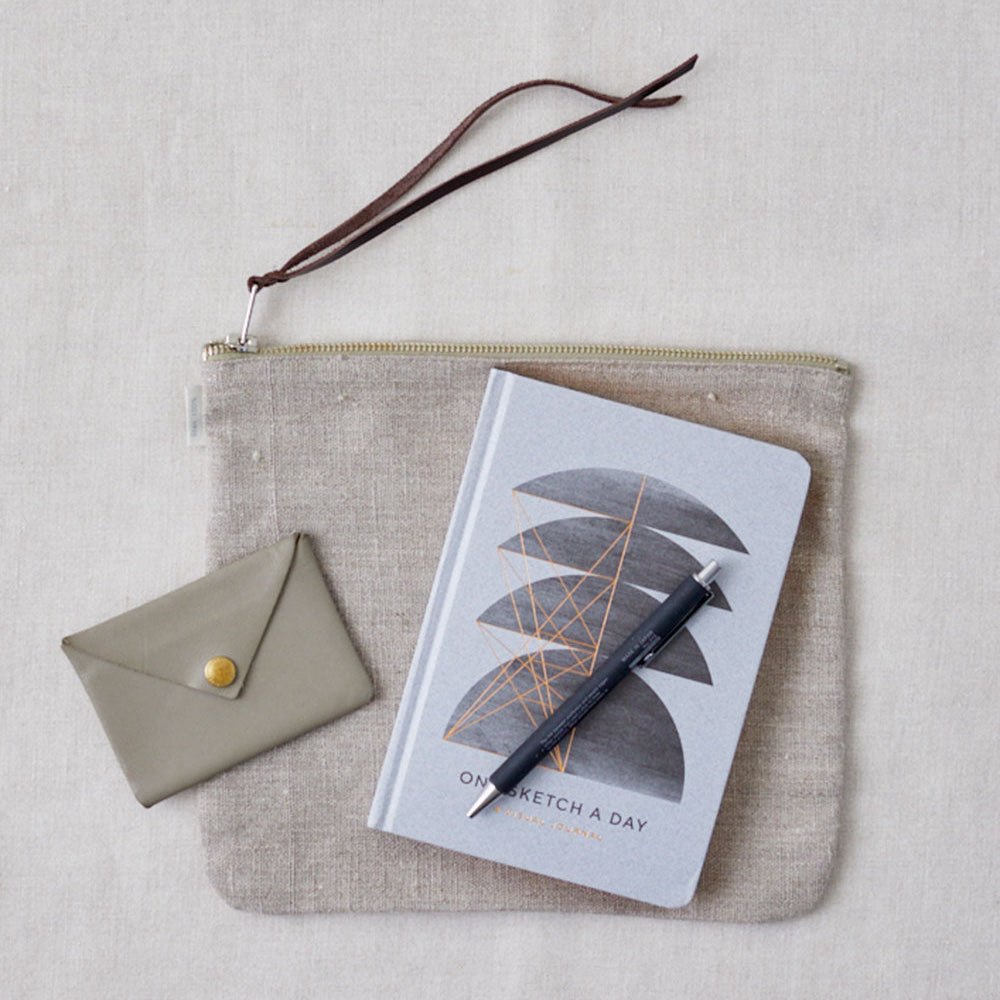 Large Canna Pouch | Natural - elsie green - textiles