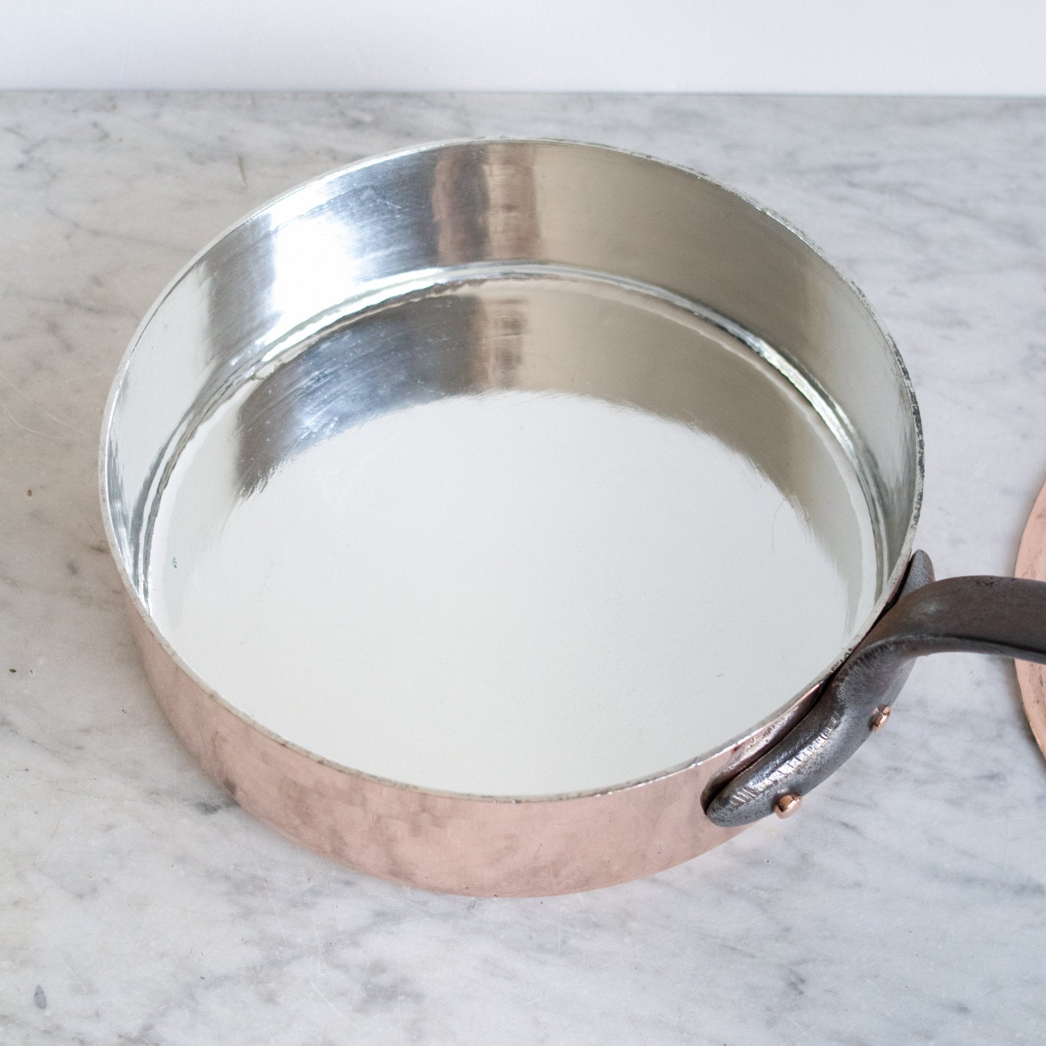 Large Copper Saucier with Lid - elsie green - the french kitchen