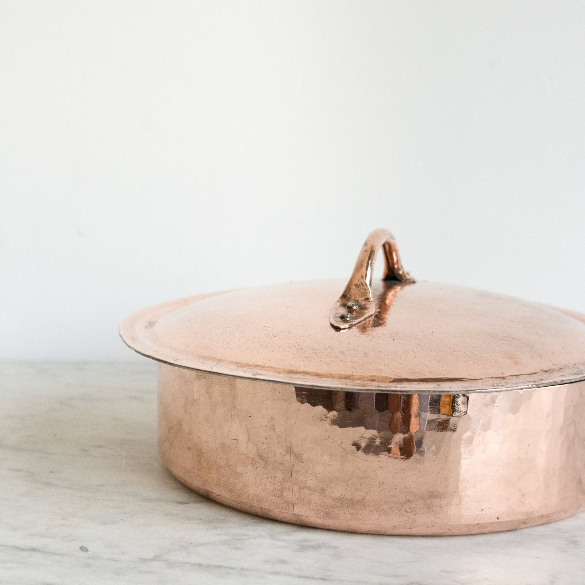 Large Copper Saucier with Lid - elsie green - the french kitchen