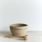 Large Stoneware Mixing Bowl With Large Olive Spoon - elsie green - The French Kitchen
