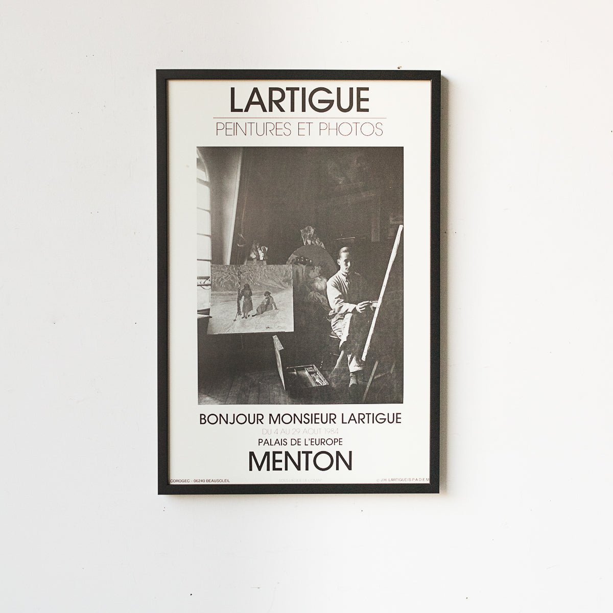 Lartigue Exhibit Framed Advertisement - elsie green - Art