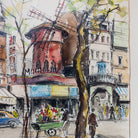 Le Moulin Rouge Paris Watercolor Painting - elsie green - art