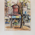 Le Moulin Rouge Paris Watercolor Painting - elsie green - art