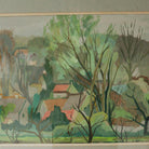 Le Petit Village de Bourgogne Watercolor Painting - elsie green - art