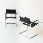 Leather Cantilever Arm Chair - elsie green - furniture