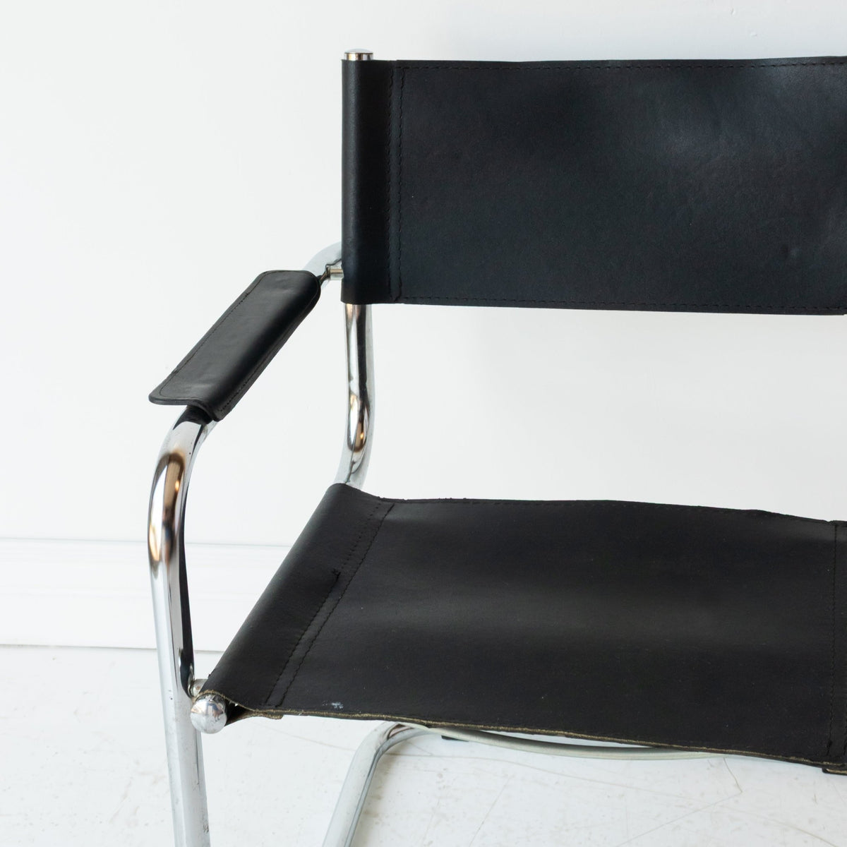 Leather Cantilever Arm Chair - elsie green - furniture
