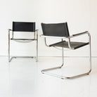Leather Cantilever Arm Chair - elsie green - furniture