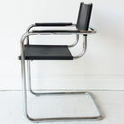 Leather Cantilever Arm Chair - elsie green - furniture