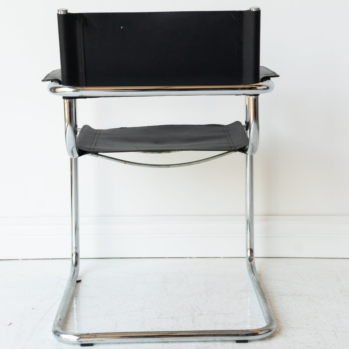 Leather Cantilever Arm Chair - elsie green - furniture