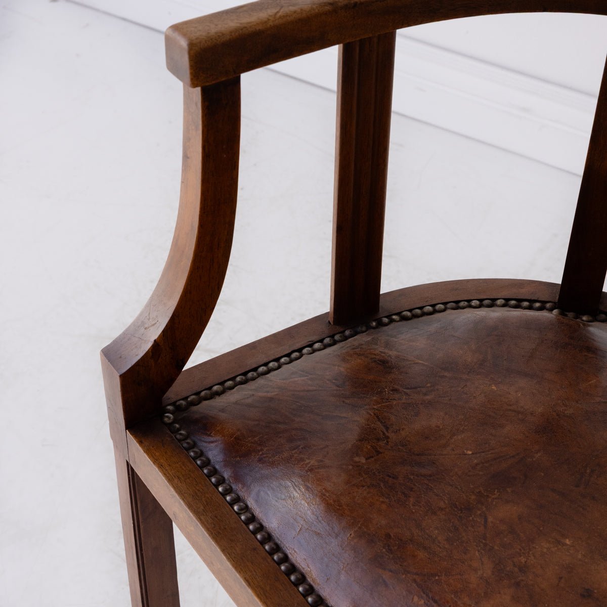 Leather Library Chair - elsie green - furniture