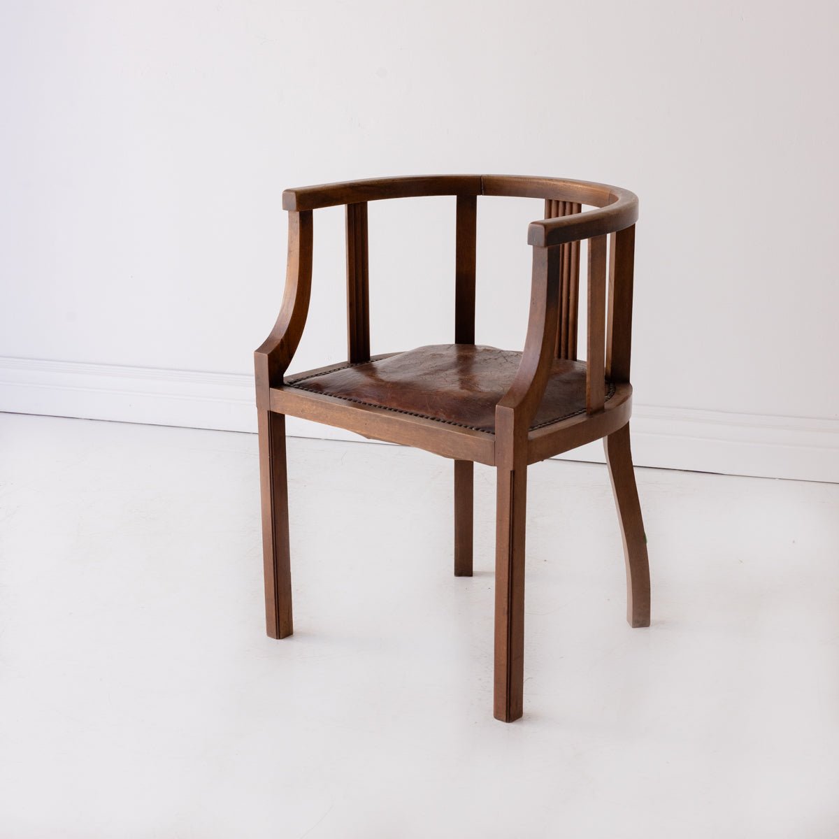 Leather Library Chair - elsie green - furniture
