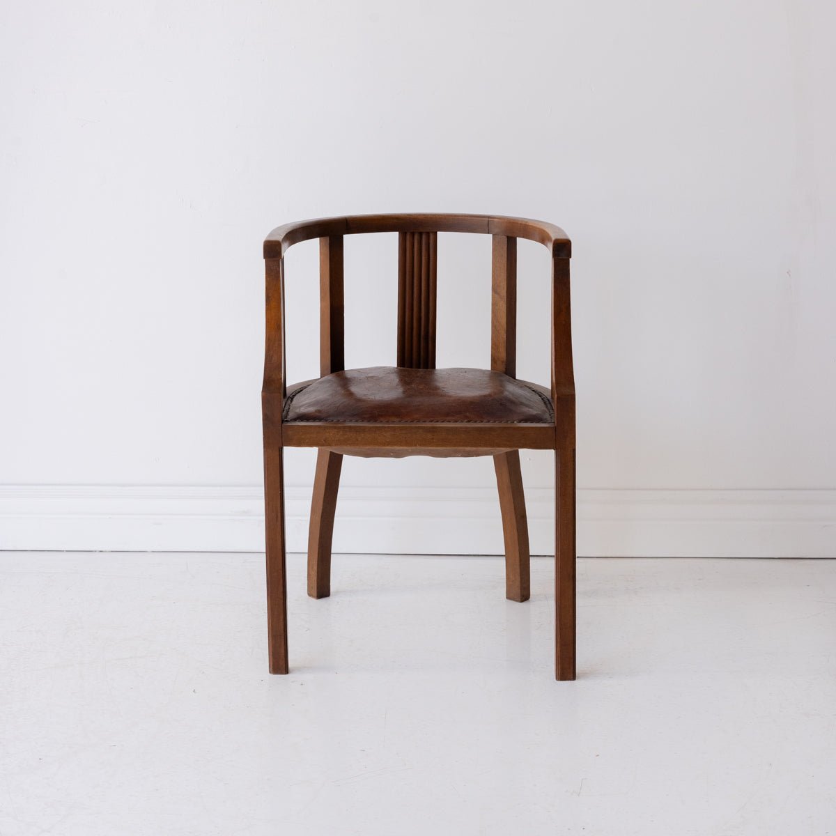 Leather Library Chair - elsie green - furniture