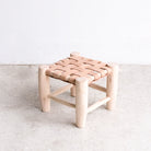 Leather Moroccan Stool - elsie green - Furniture
