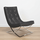 Leather Slope Chair & Ottoman - elsie green - furniture