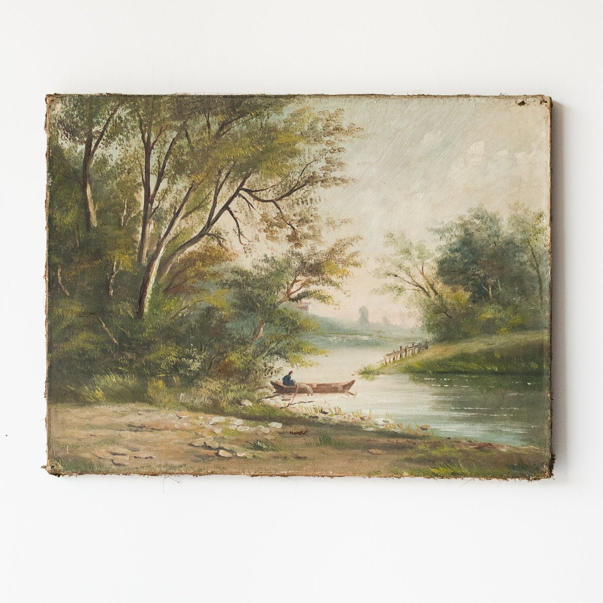 Les Bords De Soane Landscape Oil Painting - elsie green - Art