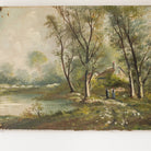 Les Bords De Soane Landscape Oil Painting - elsie green - Art