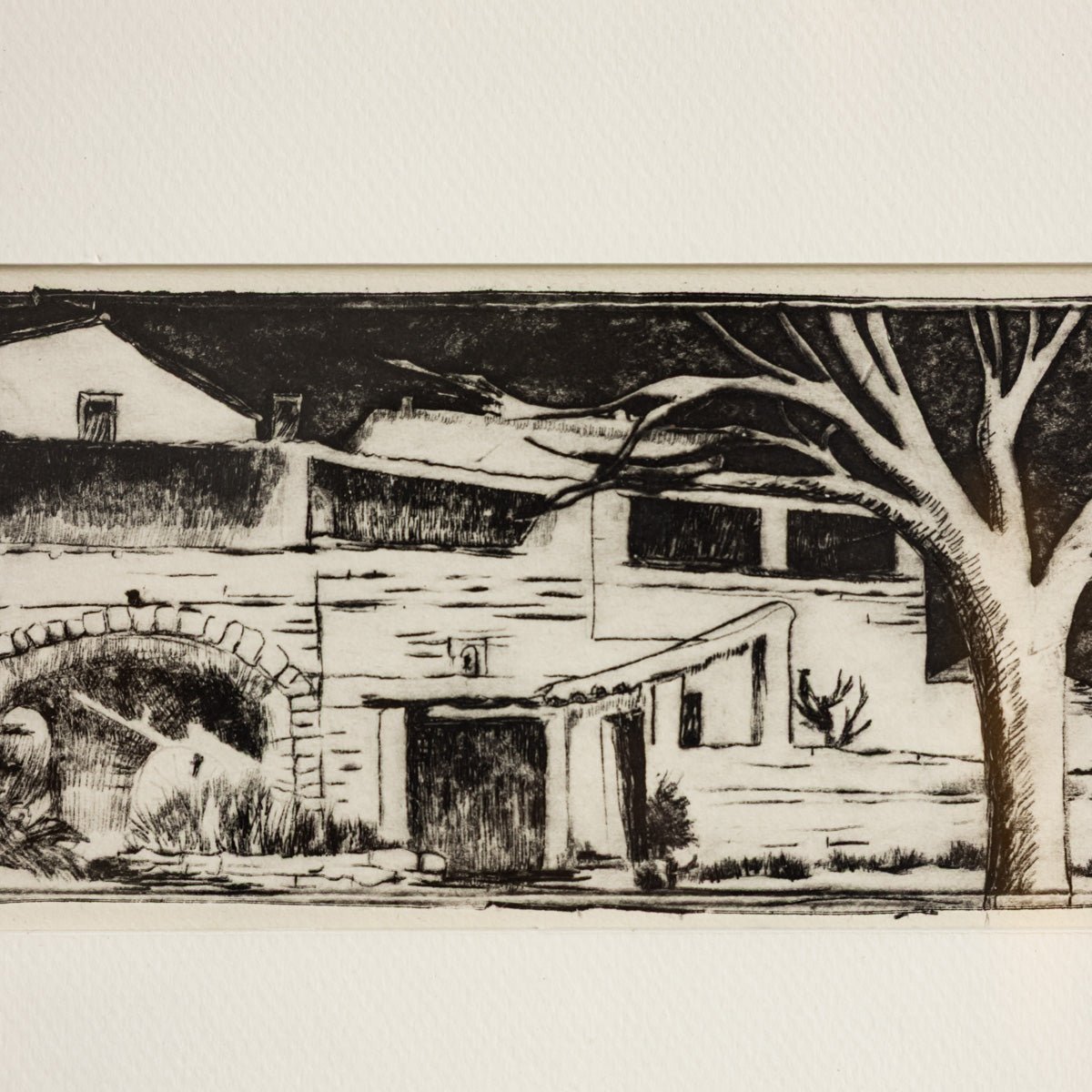 Les Cevennes Etching - elsie green - art