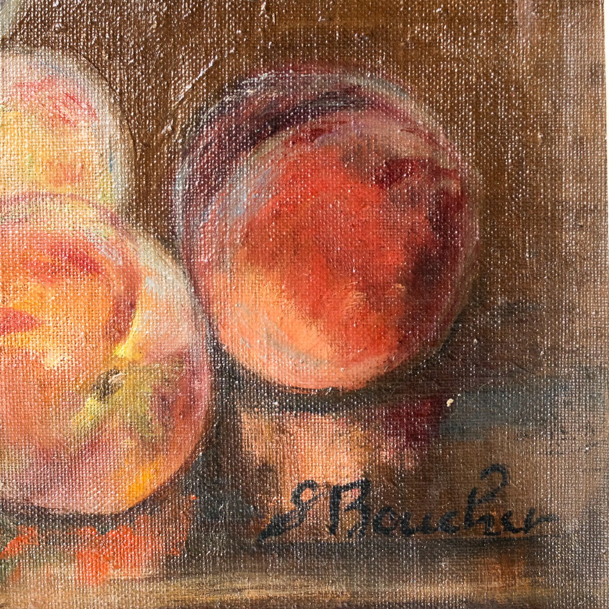 Les Pêches Au Vin Still Life Oil Painting - elsie green - Art
