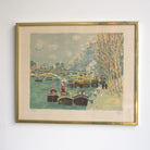 Les Peniches de Notre Dame Paris Lithograph - elsie green - Paintings .