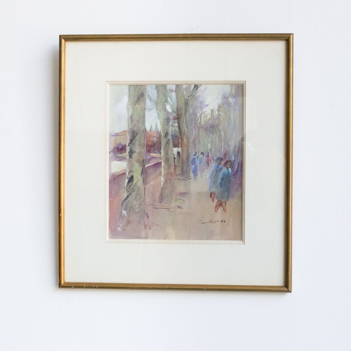 Les Quais De Lyon Watercolor Painting - elsie green - Art