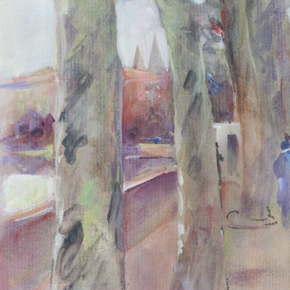 Les Quais De Lyon Watercolor Painting - elsie green - Art