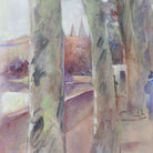 Les Quais De Lyon Watercolor Painting - elsie green - Art