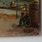 Les Quais de Seine, Notre Dame de Paris Oil Painting | Dated 1878 - elsie green - art