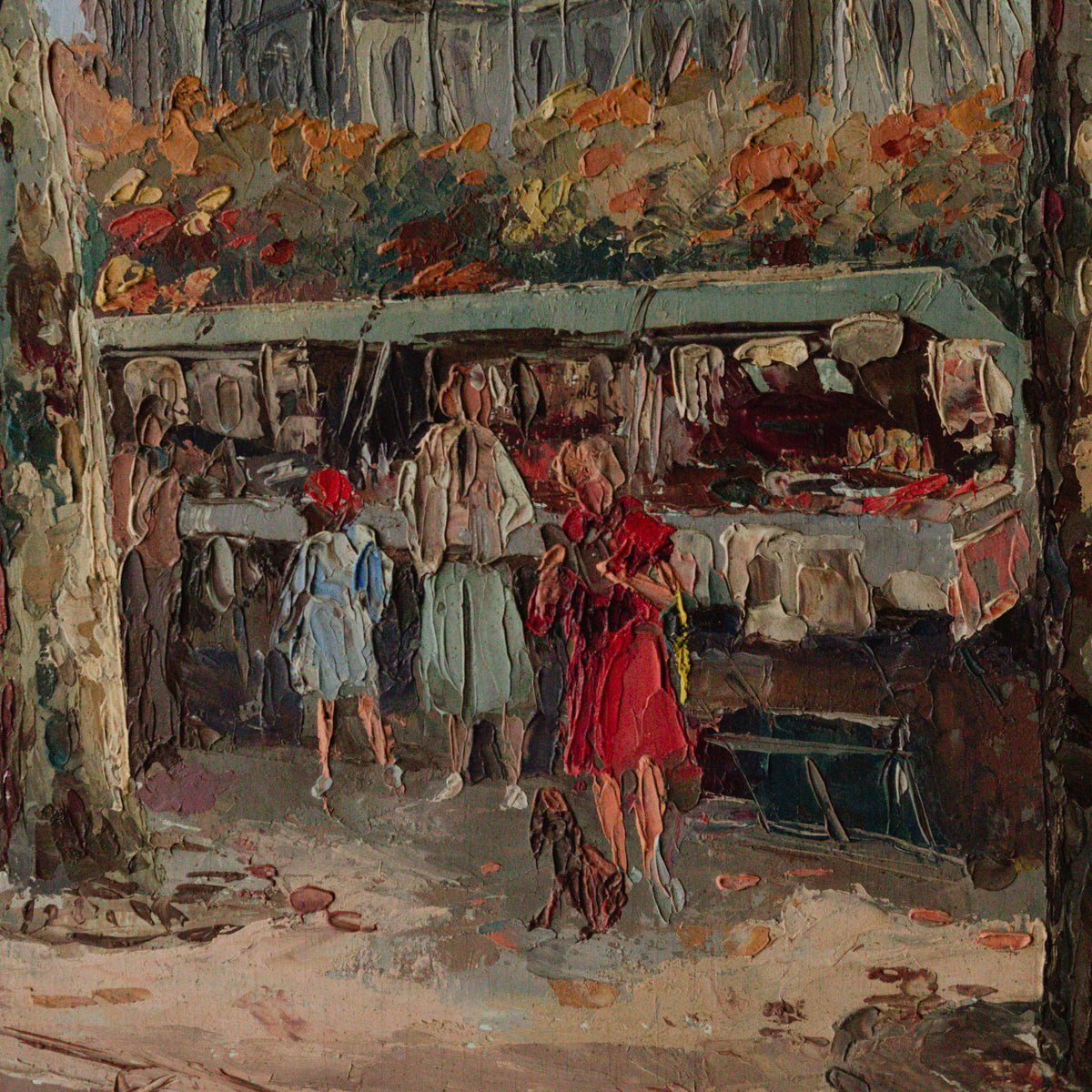 Les Quais de Seine, Notre Dame de Paris Oil Painting | Dated 1878 - elsie green - art