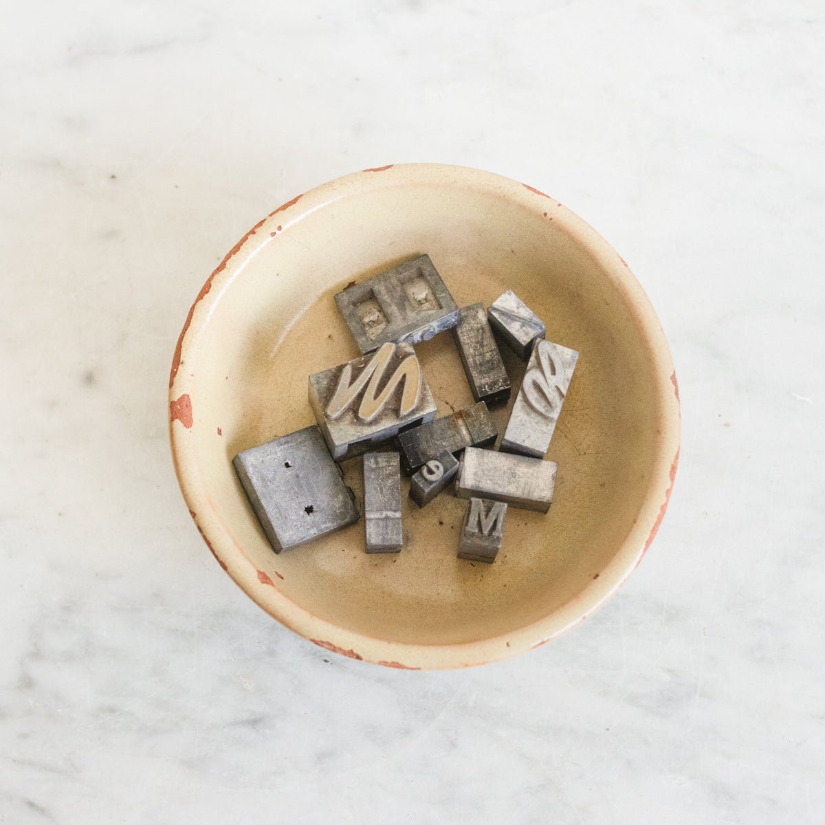 Letterpress Stamps with Provencal Bowl - elsie green - decor