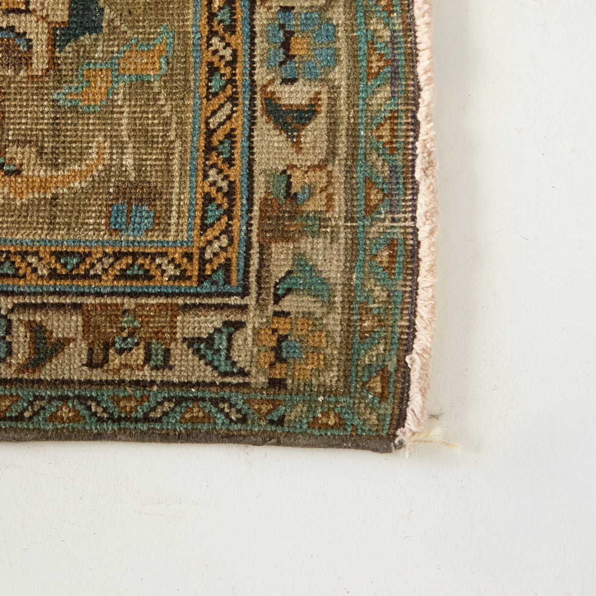 Libourne Vintage Hand Knotted Rug | 9'7" x 12'3.5" - elsie green - textiles