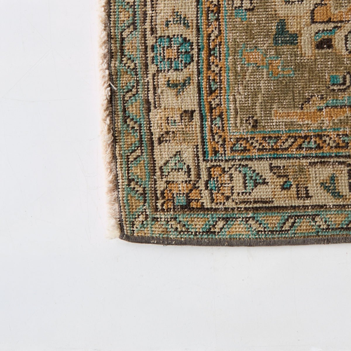 Libourne Vintage Hand Knotted Rug | 9'7" x 12'3.5" - elsie green - textiles