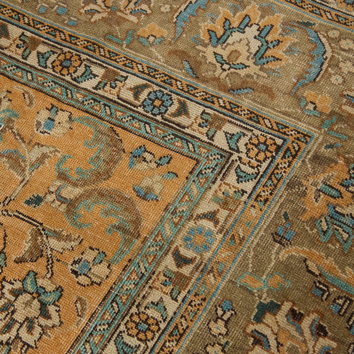 Libourne Vintage Hand Knotted Rug | 9'7" x 12'3.5" - elsie green - textiles