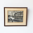 l’ile Saint Louis Paris Drawing in India Ink - elsie green - art