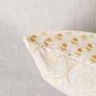 Limited Edition Block Print Pillow Cover | Juliette Gold Reversing to Viviane Gold - elsie green - Textiles