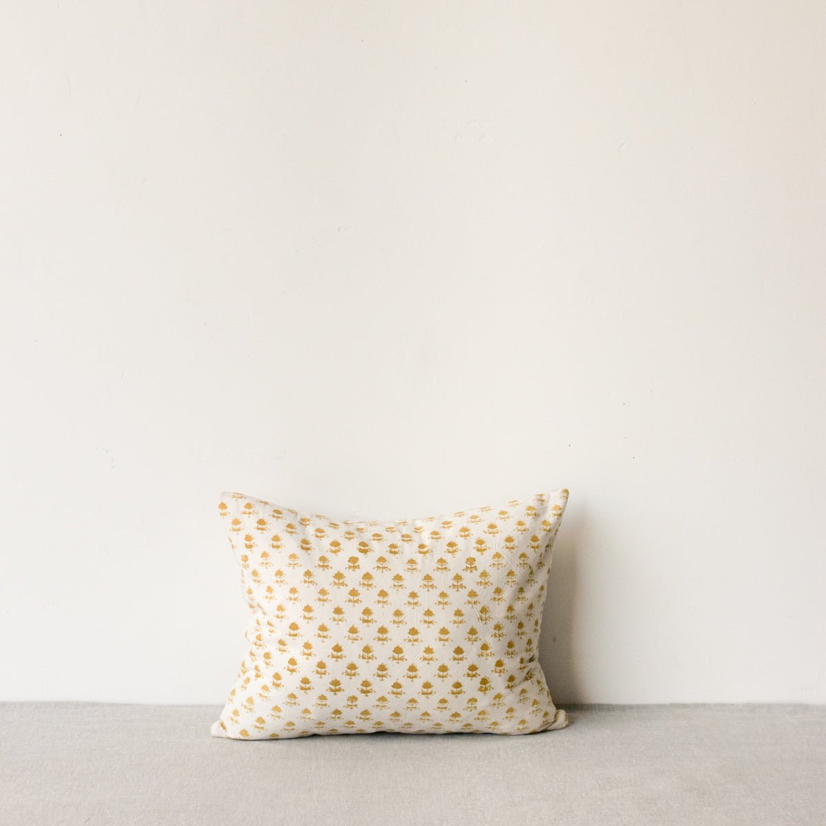 Limited Edition Block Print Pillow Cover | Juliette Gold - elsie green - Textiles